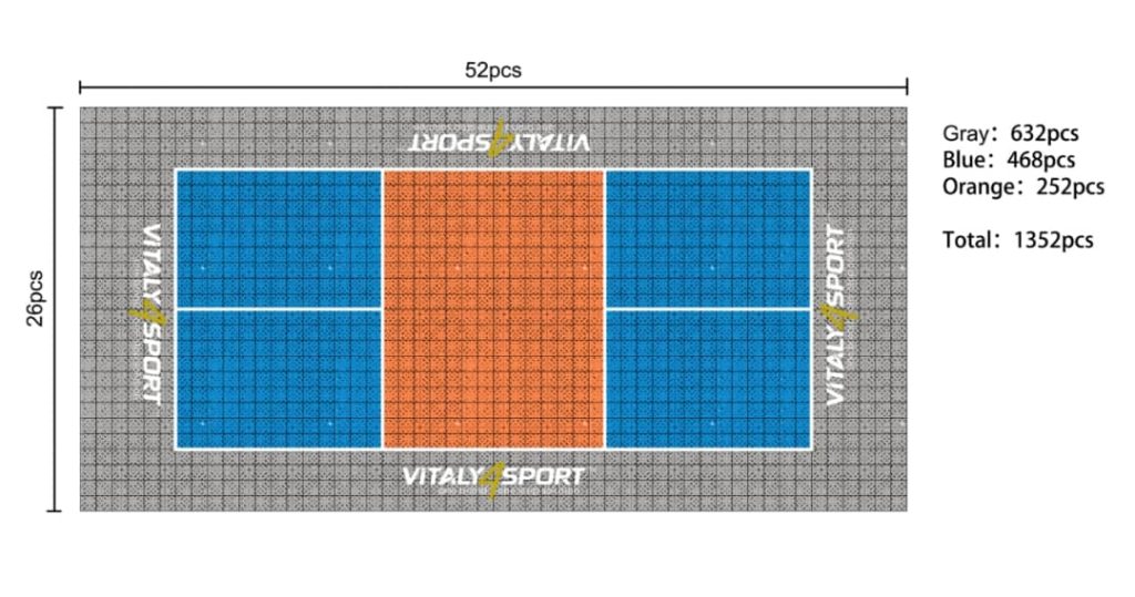 Pickleball Tiles Court by Vitaly4Sport